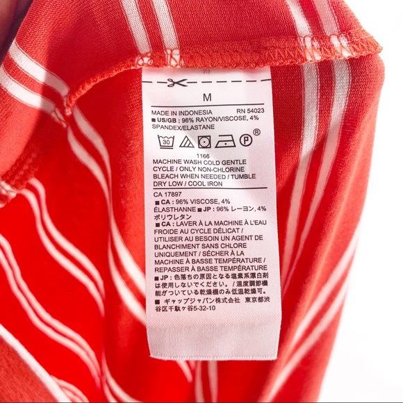 Banana Republic Factory Red and White Striped T-Shirt Dress Size Medium - Picture 8 of 8